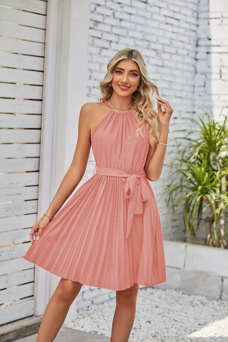 Pleated Strapless Dress