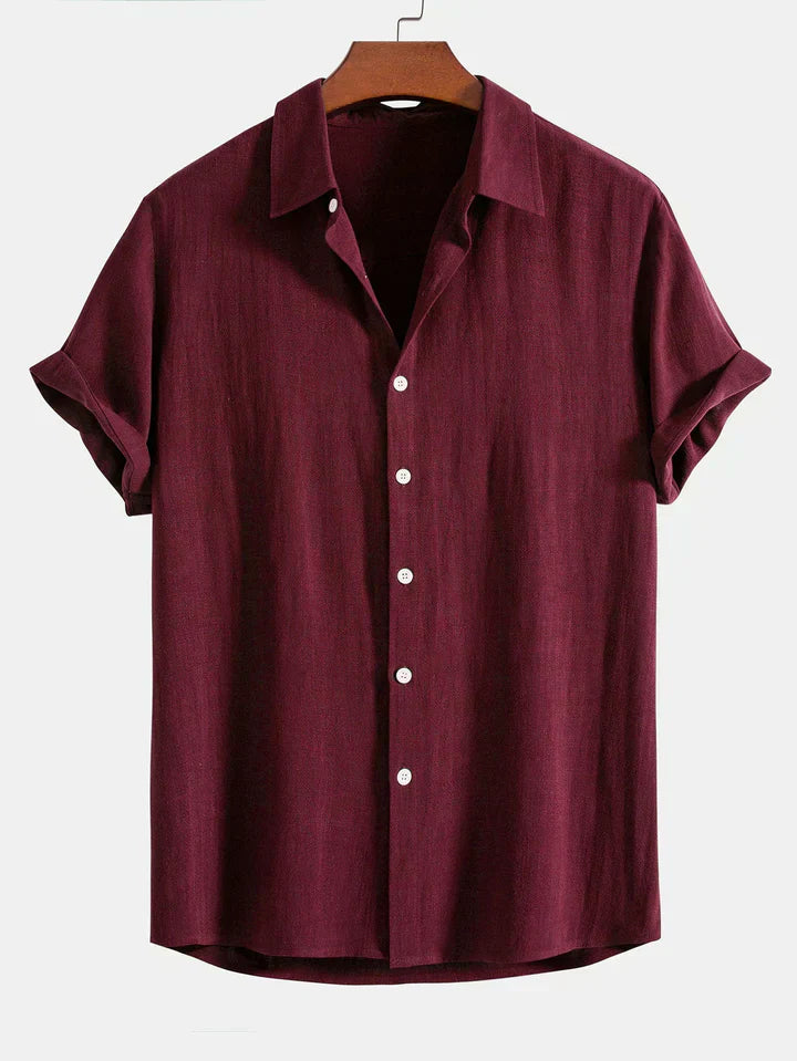Booker – Linen Blend Shirt with Straight Pants