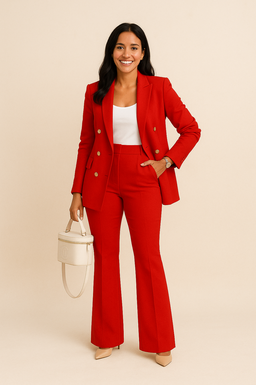 HERBERGER | Women's Blazer Two-Piece Set with Character for Office & Events