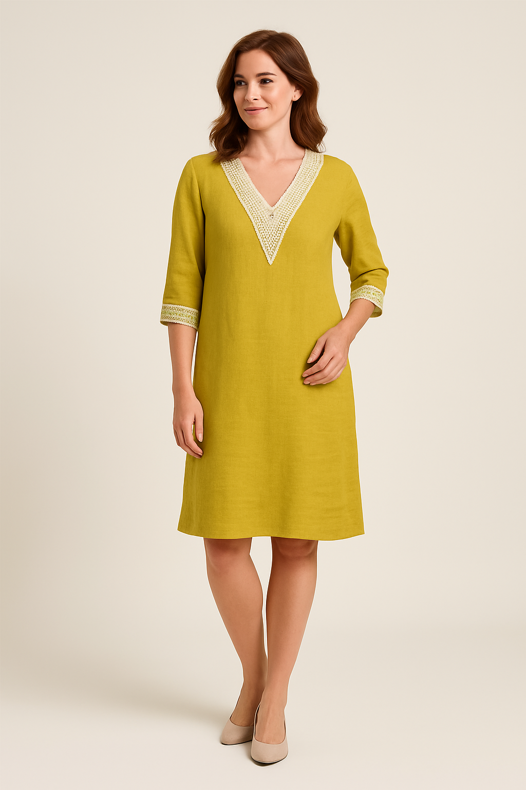 SOHO | Breathable Women's Dress Made of Linen Blend, Airy & Light