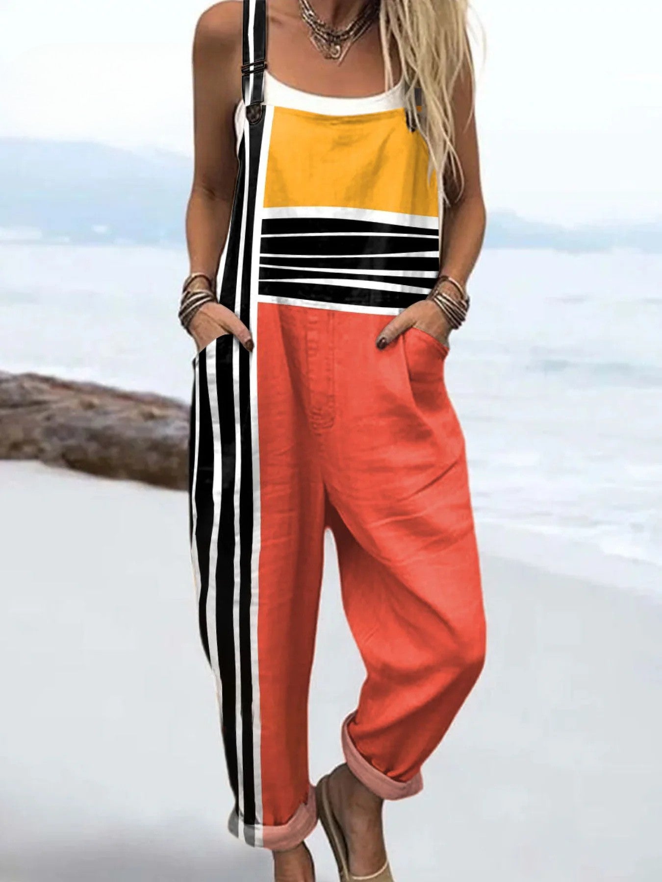 Gaëlle | Contrast Block Overalls