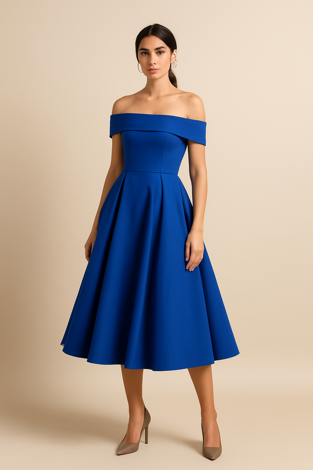 SOHO | Women's Off-Shoulder A-Line Dress, Breathable and Stylish
