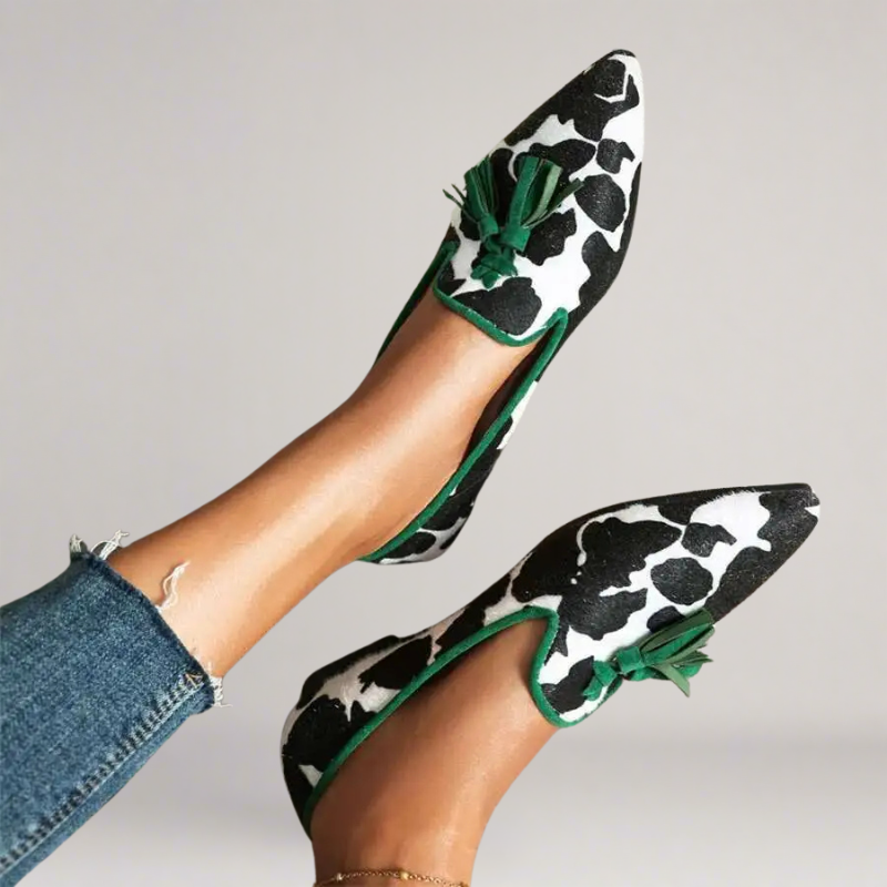 Amalfi | Artisan moccasin in eco-leather with print