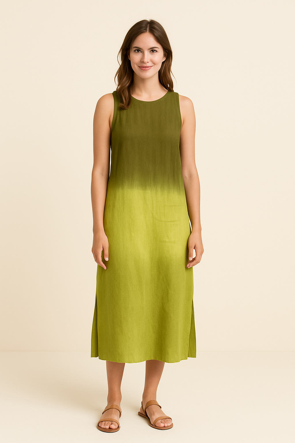 SOHO | Women's Sleeveless Maxi Dress with Round Neckline, Airy & Lightweight