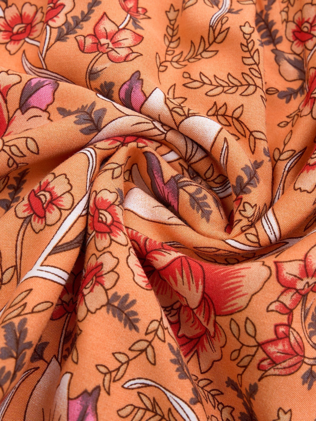 Long-Sleeved Printed Dress