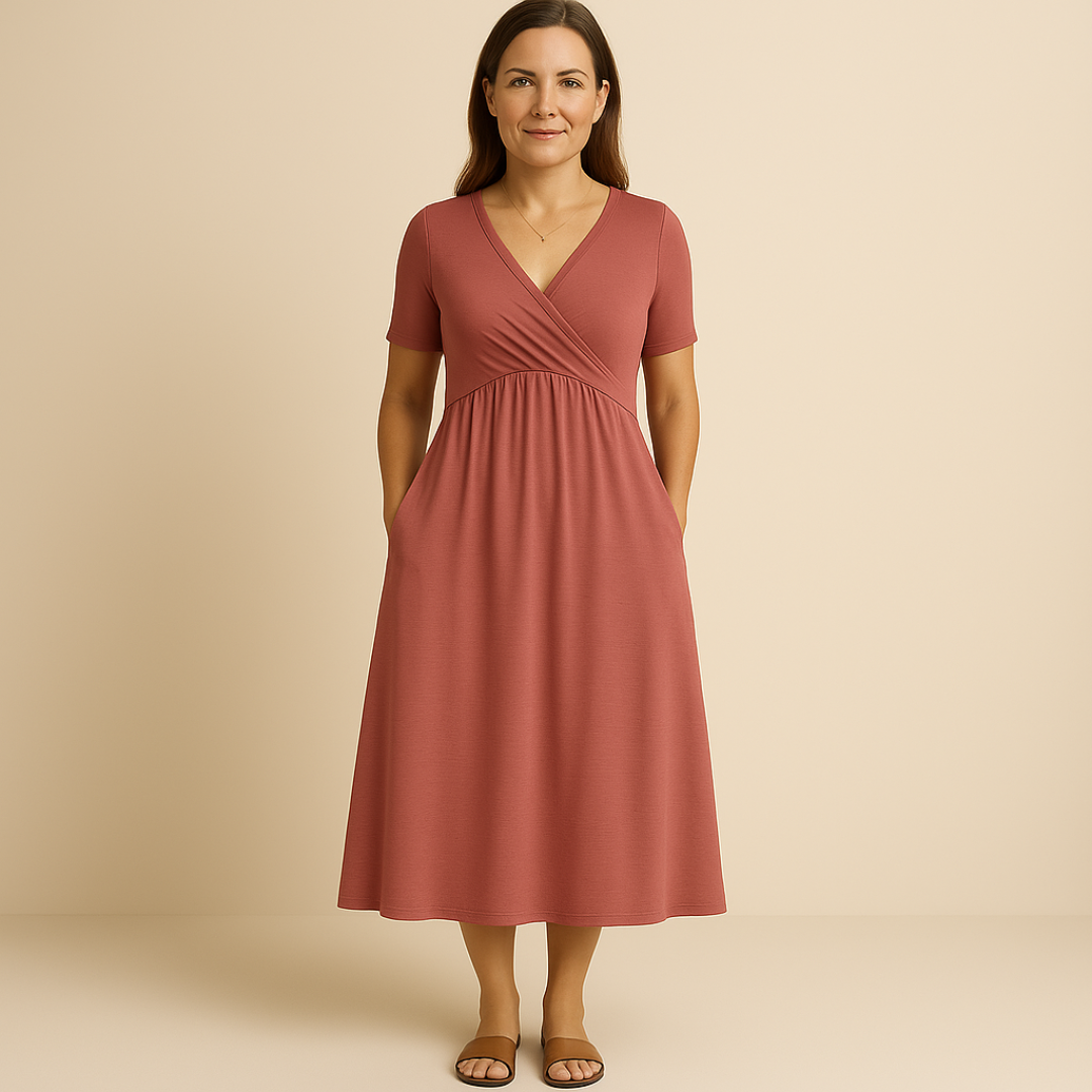 Mira Short-Sleeve Dress