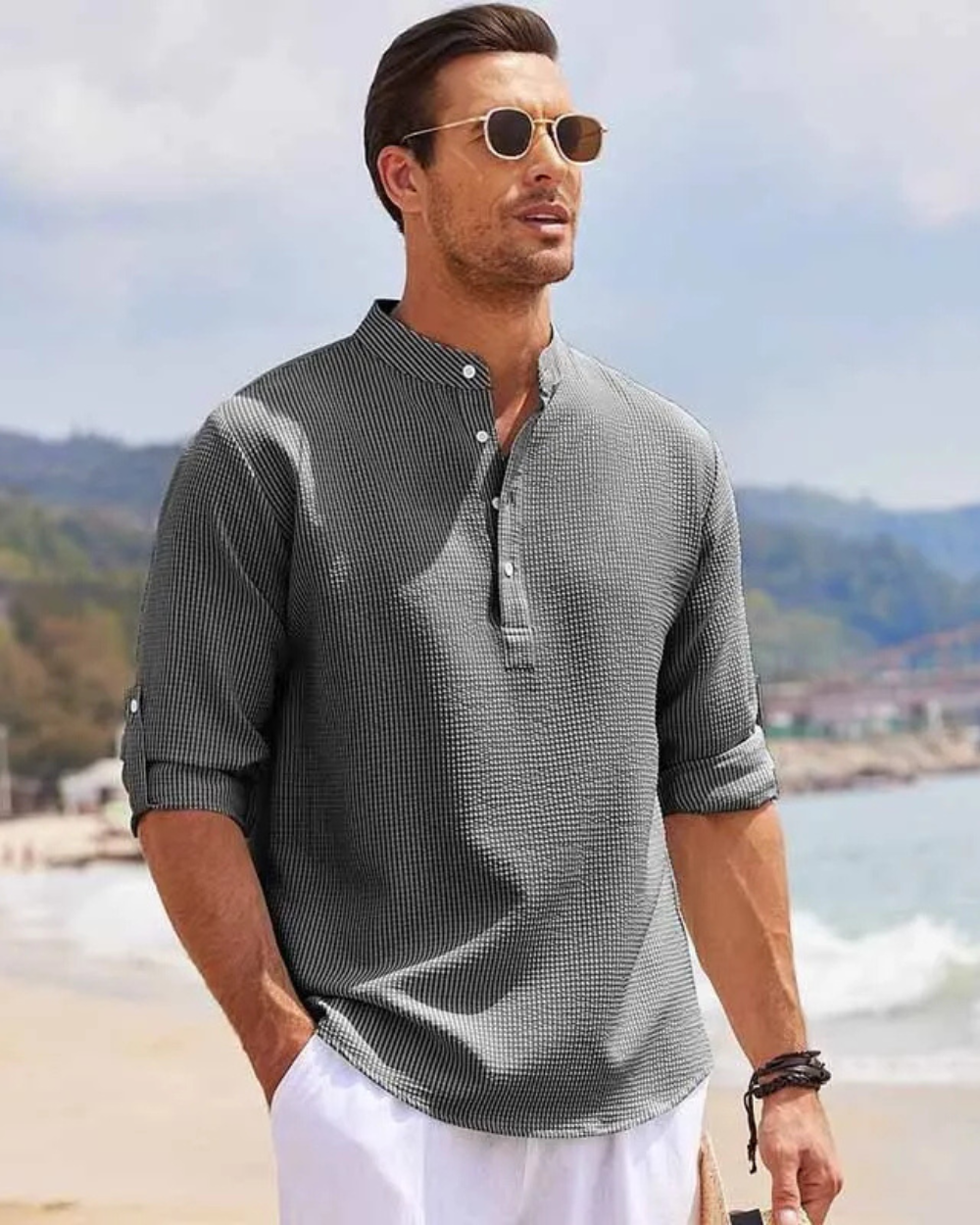 Taglight Men's Long Sleeve Polo Shirt