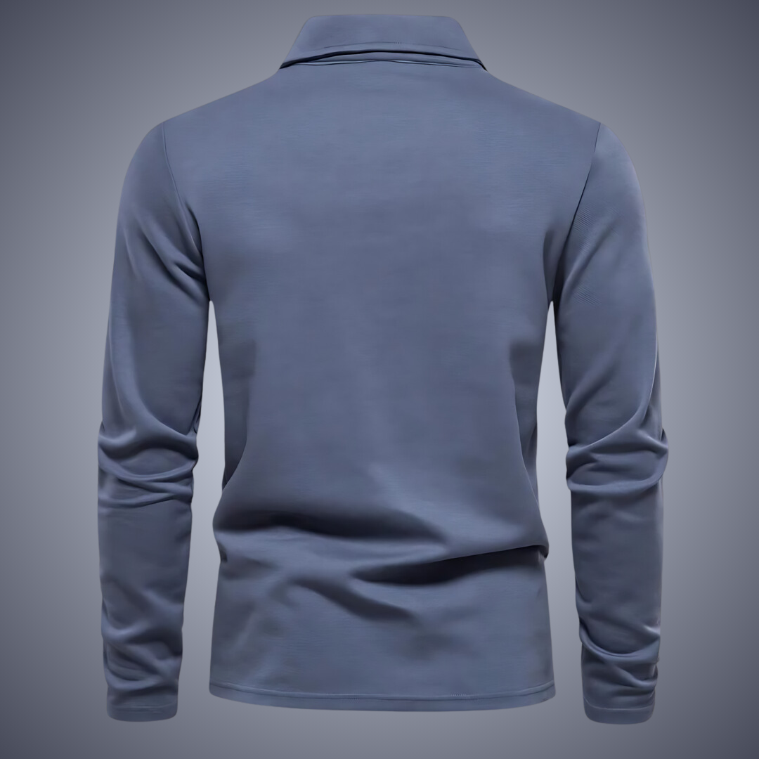 Coastal Time Men's Long Sleeve Polo Shirt
