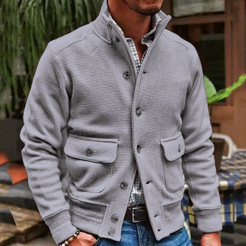 Fashionable Jacket with Stand-Up Collar