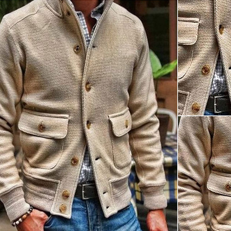 Fashionable Jacket with Stand-Up Collar
