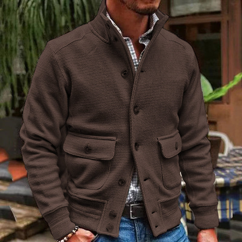 Fashionable Jacket with Stand-Up Collar