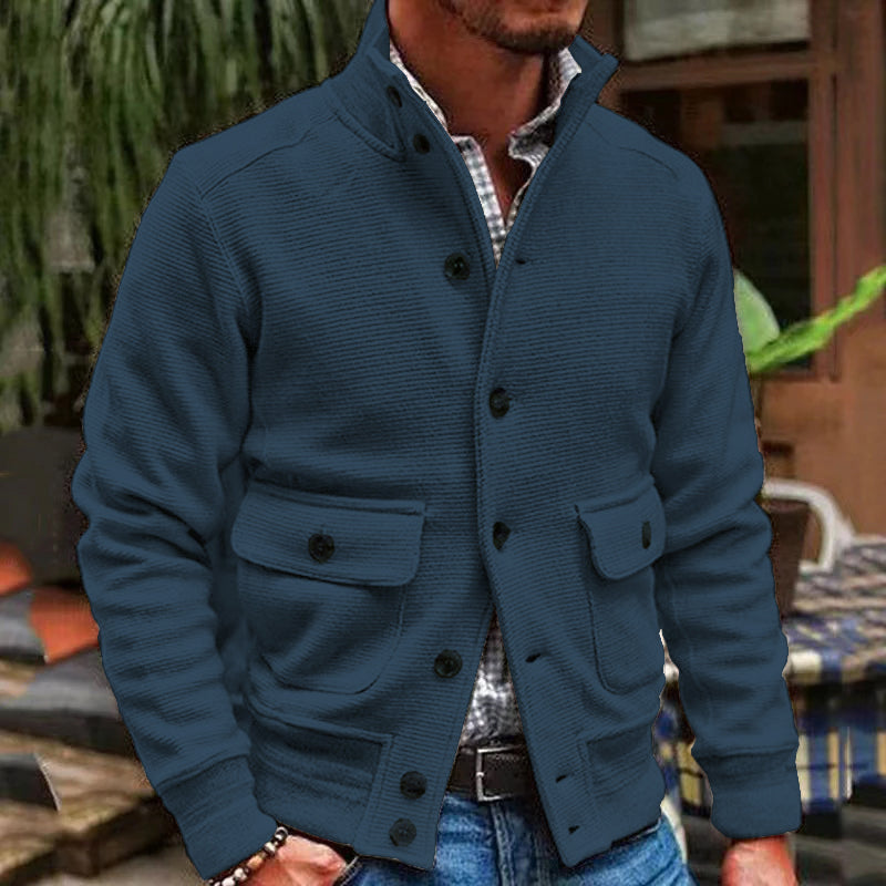 Fashionable Jacket with Stand-Up Collar