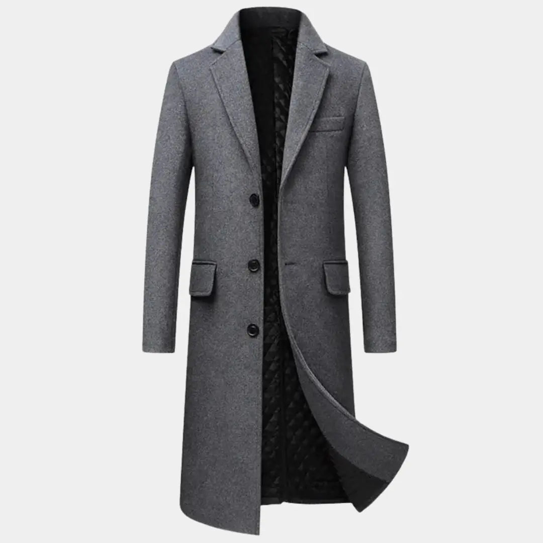 Men's Wool Blend Trench Coat