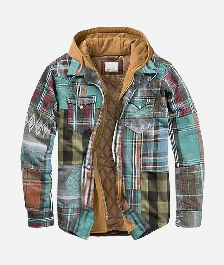 Alain – Patchwork Checkered Jacket