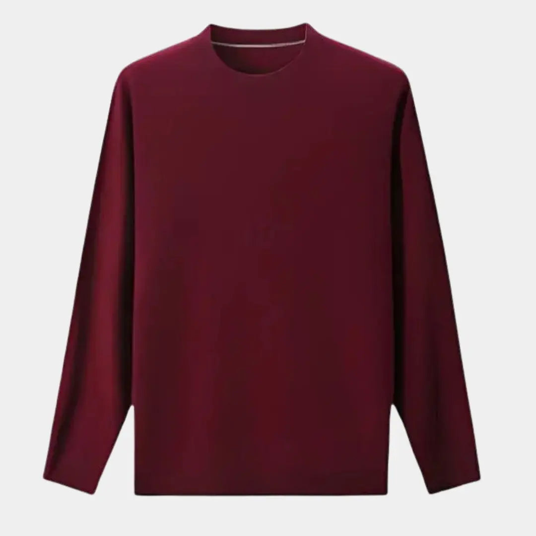 Knitted Sweater with Round Neck