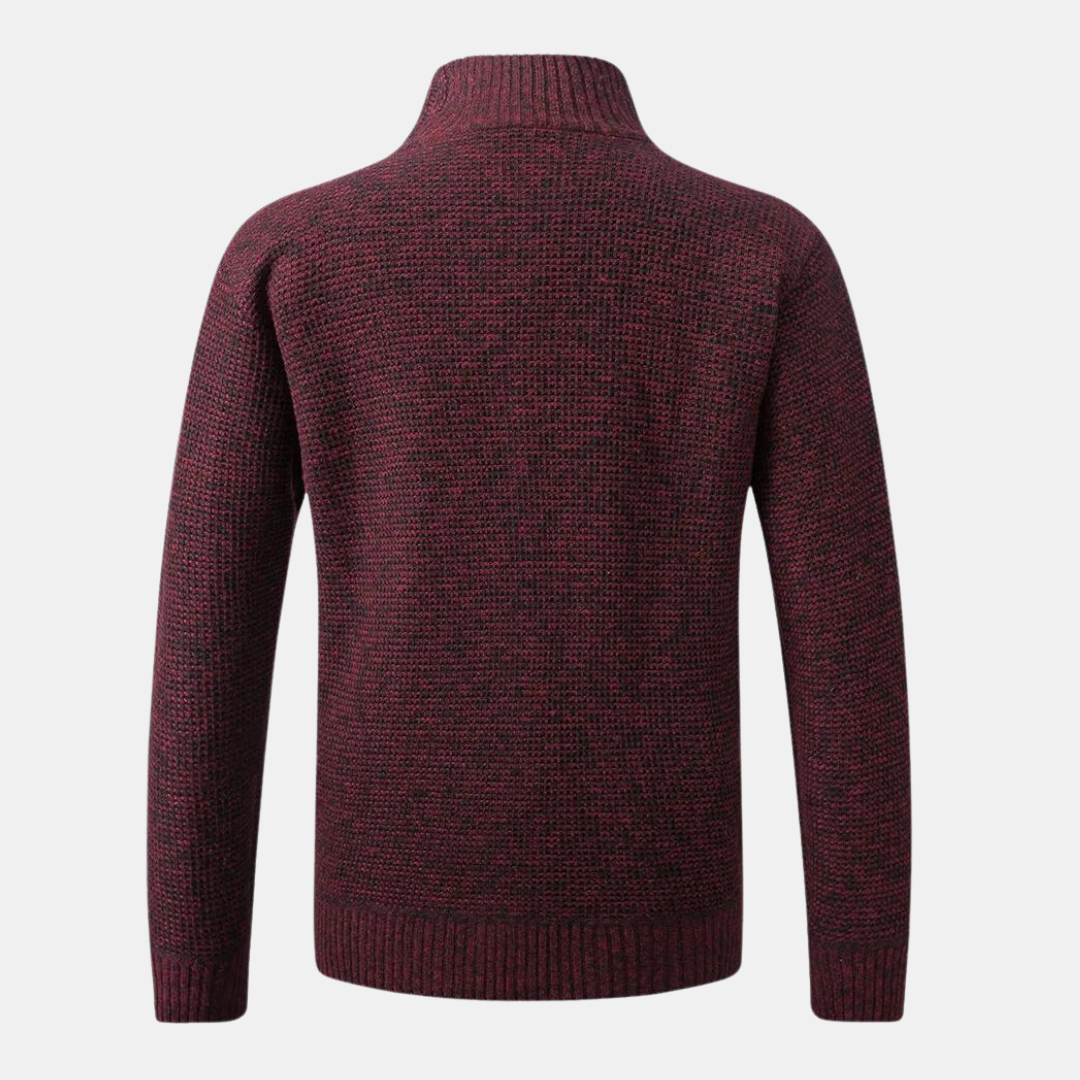 Uffe - Cardigan with Stand-Up Collar