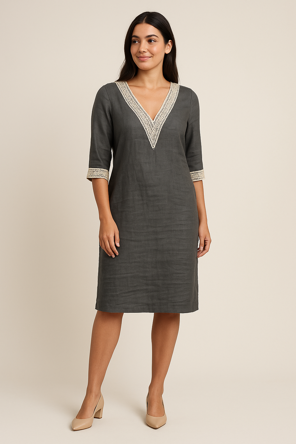 SOHO | Breathable Women's Dress Made of Linen Blend, Airy & Light