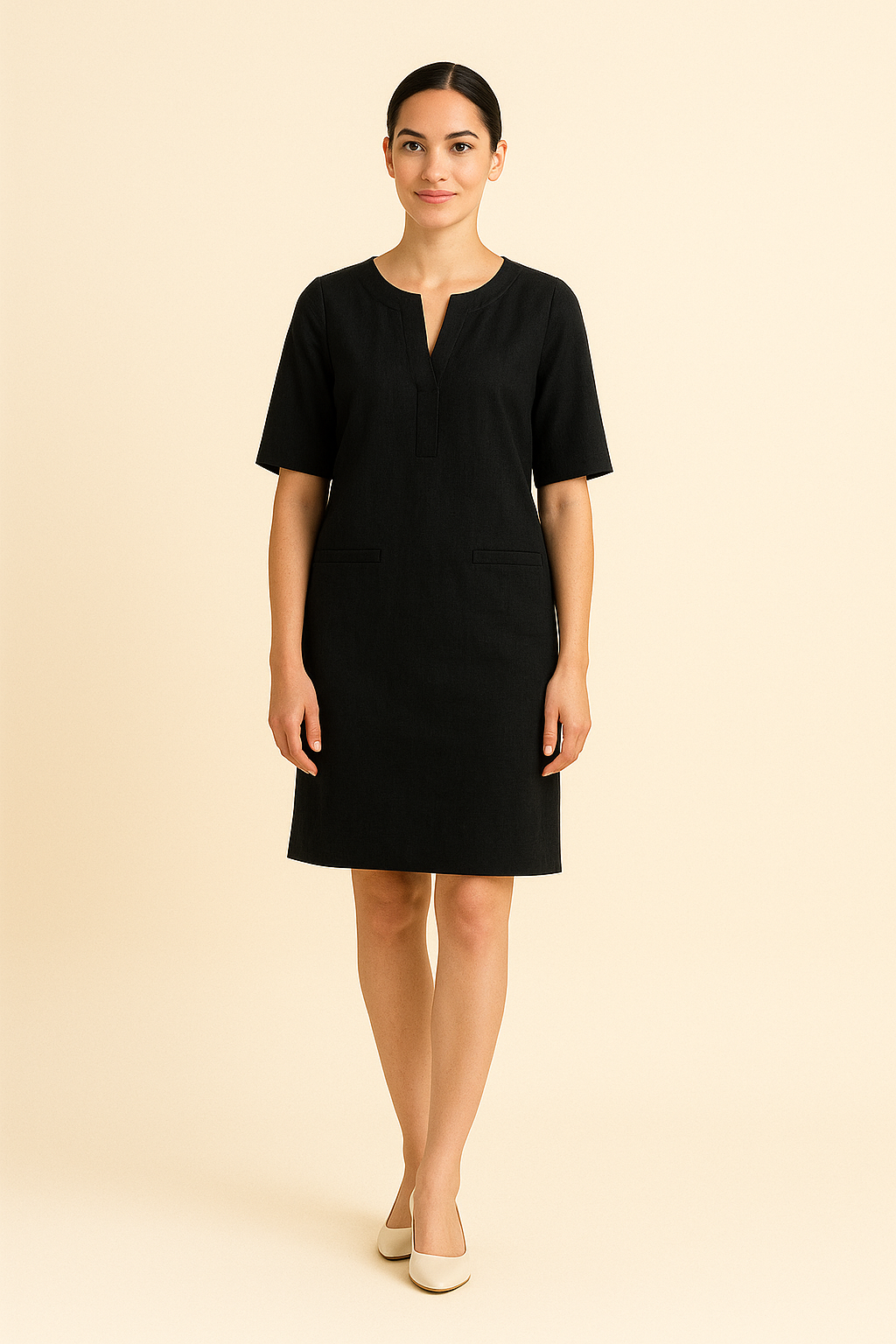 SOHO | Summer Women's Dress in Linen Look with Tailored Fit, Airy & Light