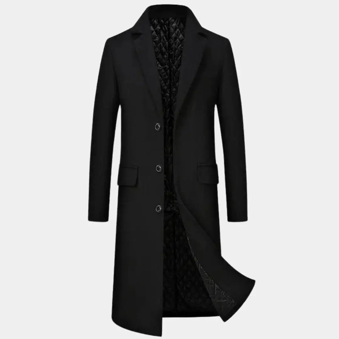 Men's Wool Blend Trench Coat