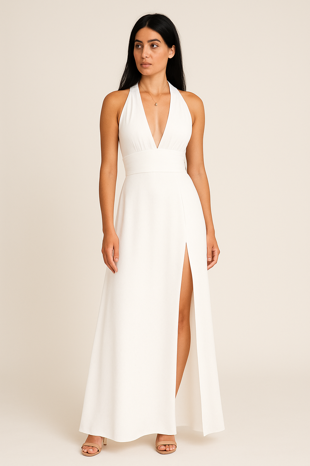 SOHO | Festive Women's Maxi Dress with Halter Neckline, Airy & Light