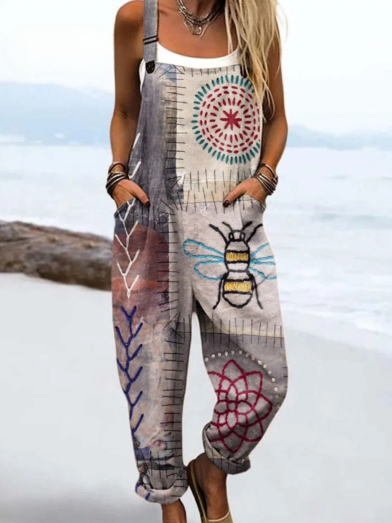 Odette | Bohemian Embroidered Overalls