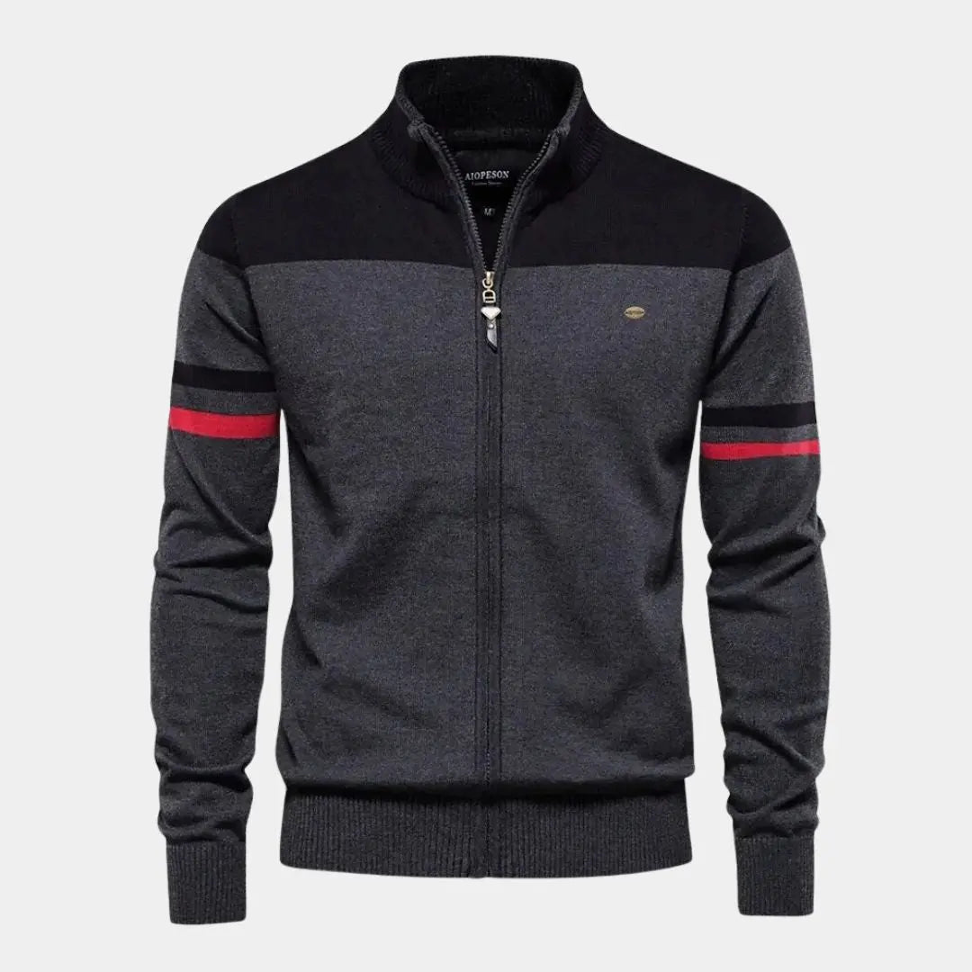 Cardigan Sweater with Zipper