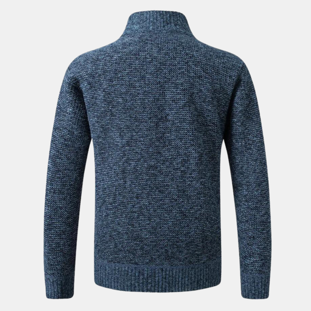 Uffe - Cardigan with Stand-Up Collar
