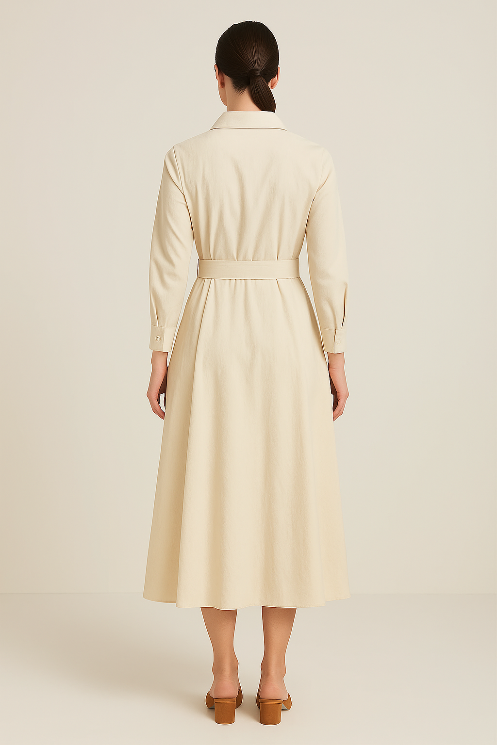 SOHO | Summer Women's Shirt Dress in Cotton Look with Tailored Fit