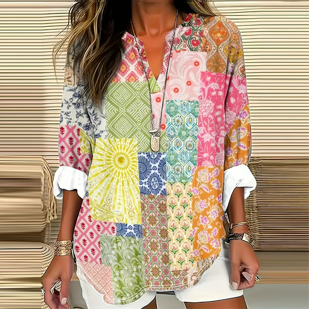 Colorful Long Sleeve Top