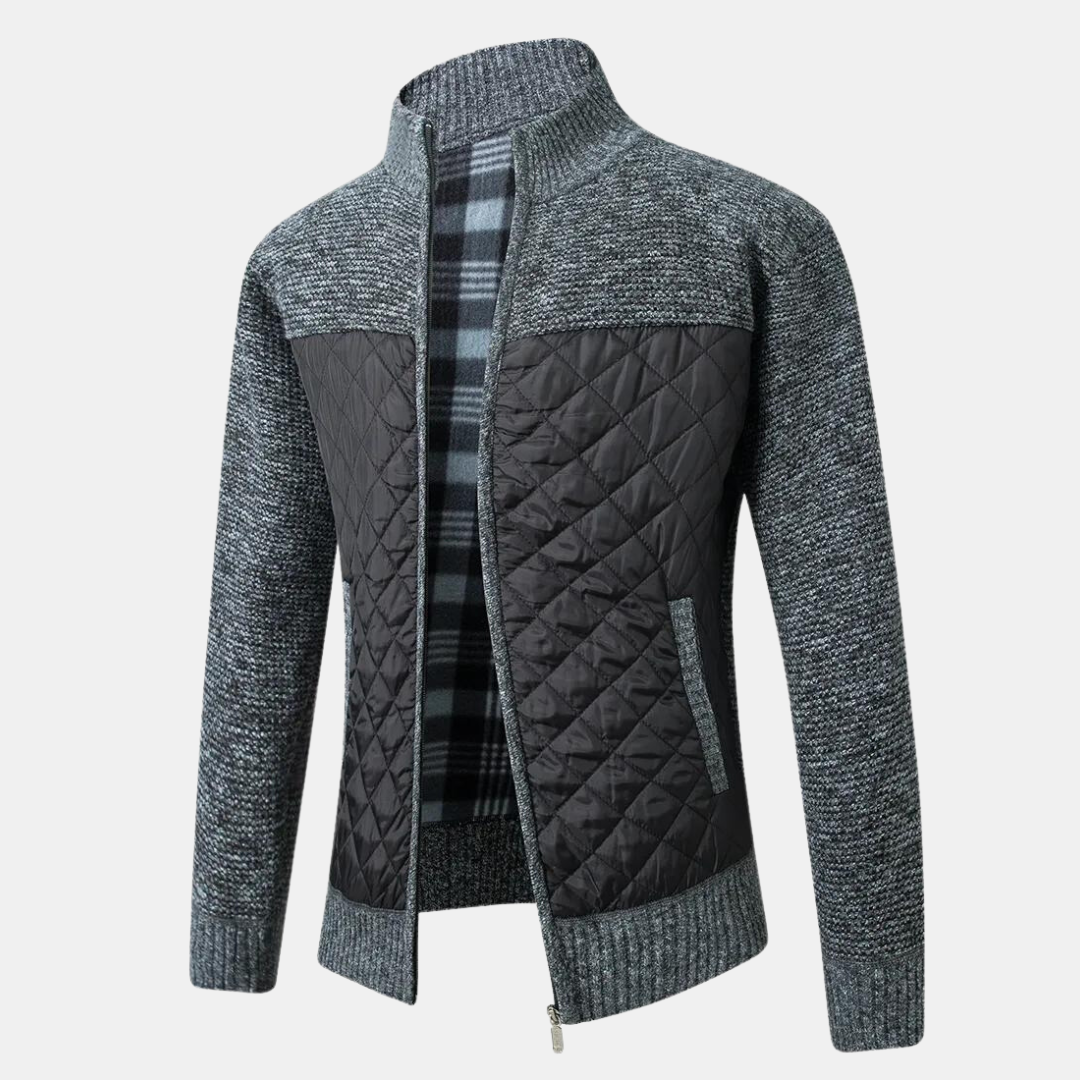 Uffe - Cardigan with Stand-Up Collar