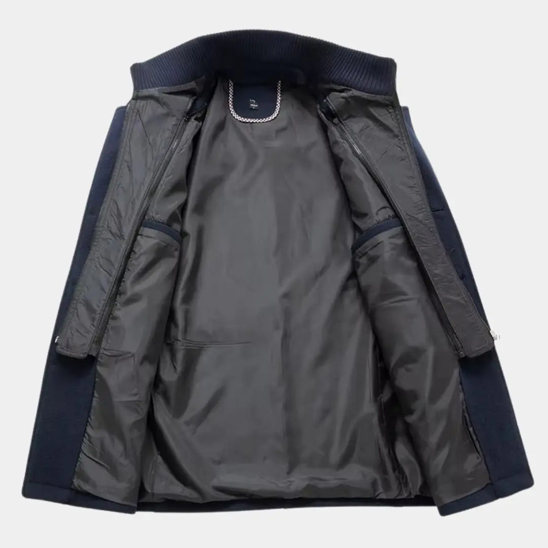 Aristocratic Coat Made of Black Wool