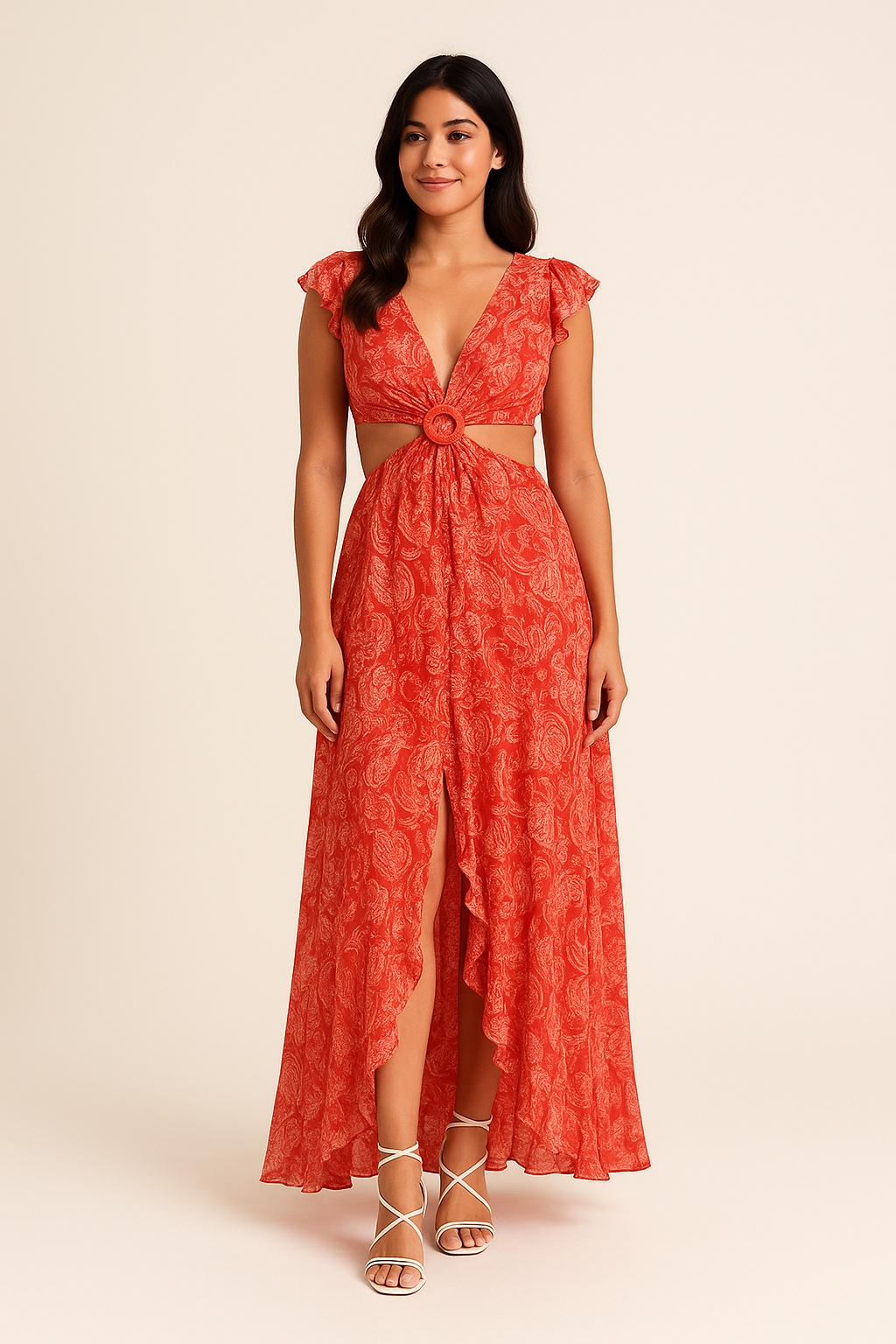 SOHO | Women's Maxi Dress with Floral Print - Airy & Light