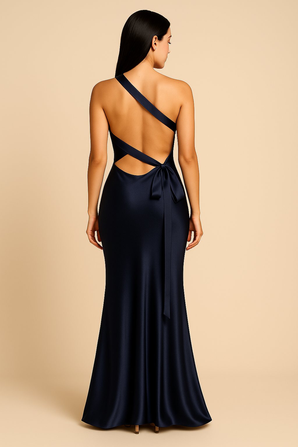 SOHO | Festive Backless Women's Satin Dress Airy & Light