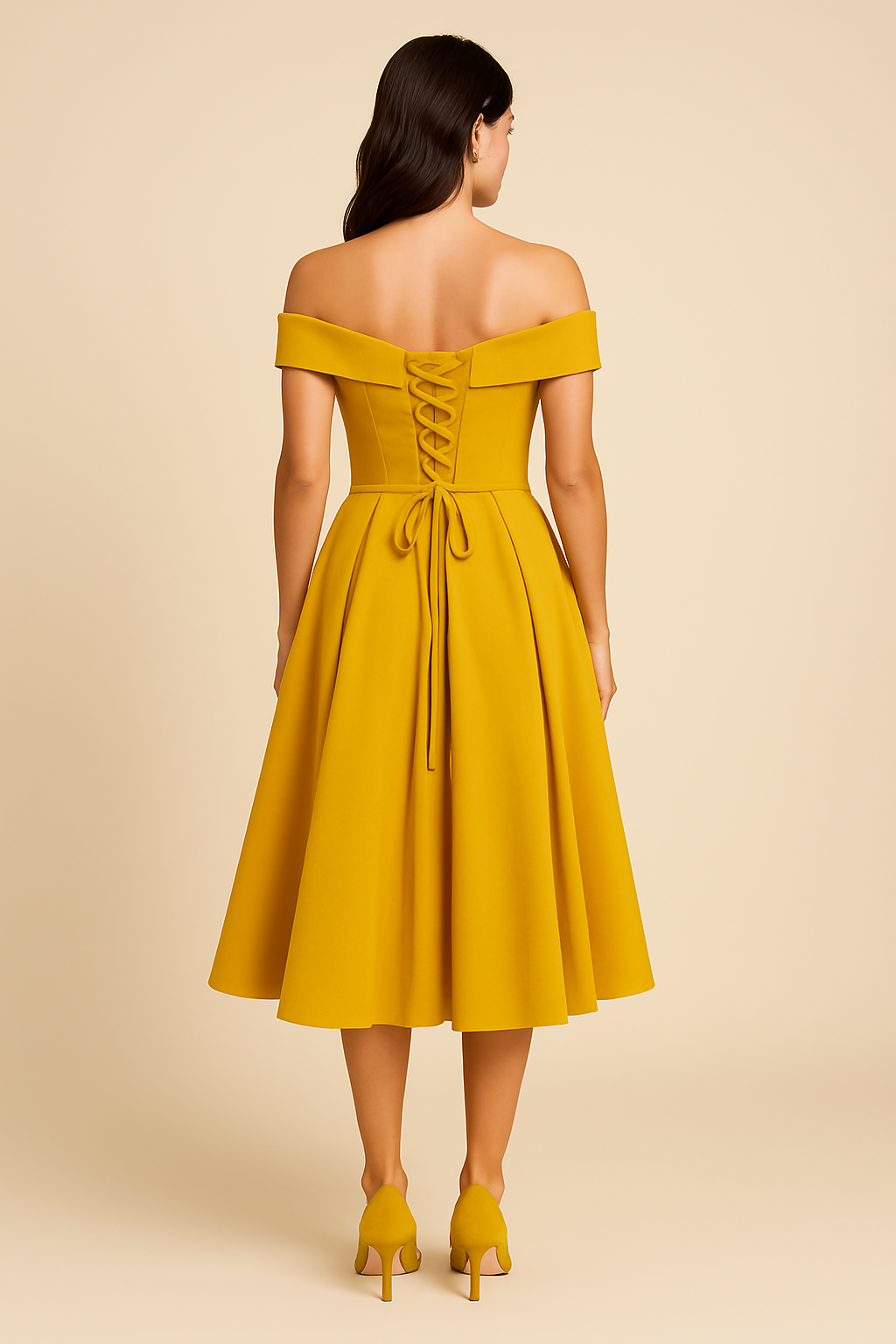 SOHO | Women's Off-Shoulder A-Line Dress, Breathable and Stylish
