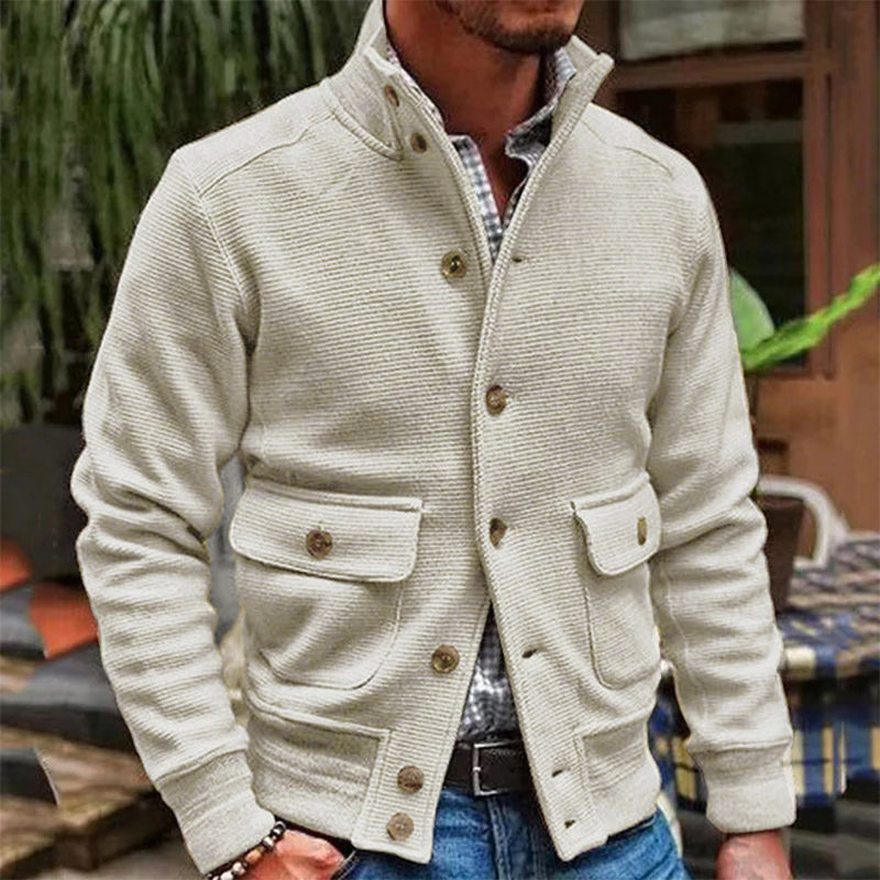 Fashionable Jacket with Stand-Up Collar