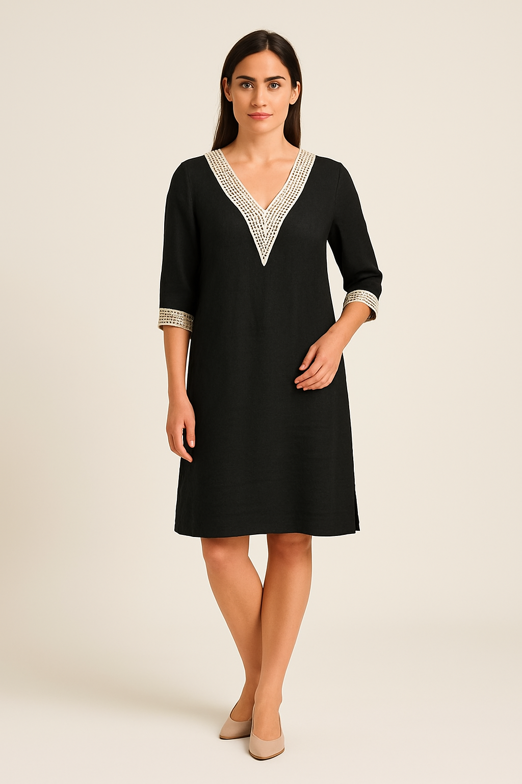 SOHO | Breathable Women's Dress Made of Linen Blend, Airy & Light