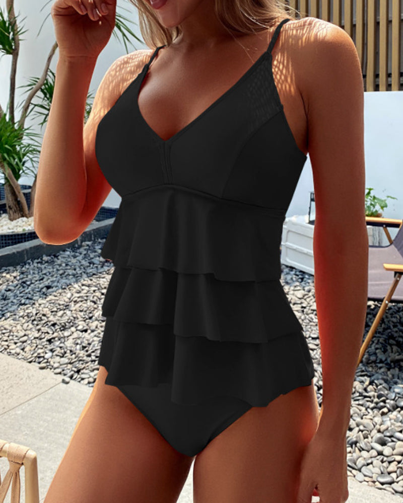 Sarah | Ruffled Swimsuit with Decorative Ruffles