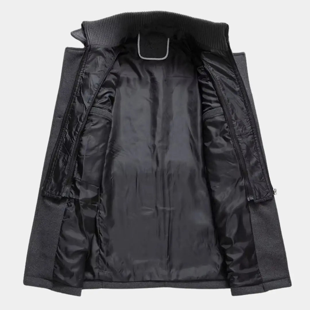 Aristocratic Coat Made of Black Wool