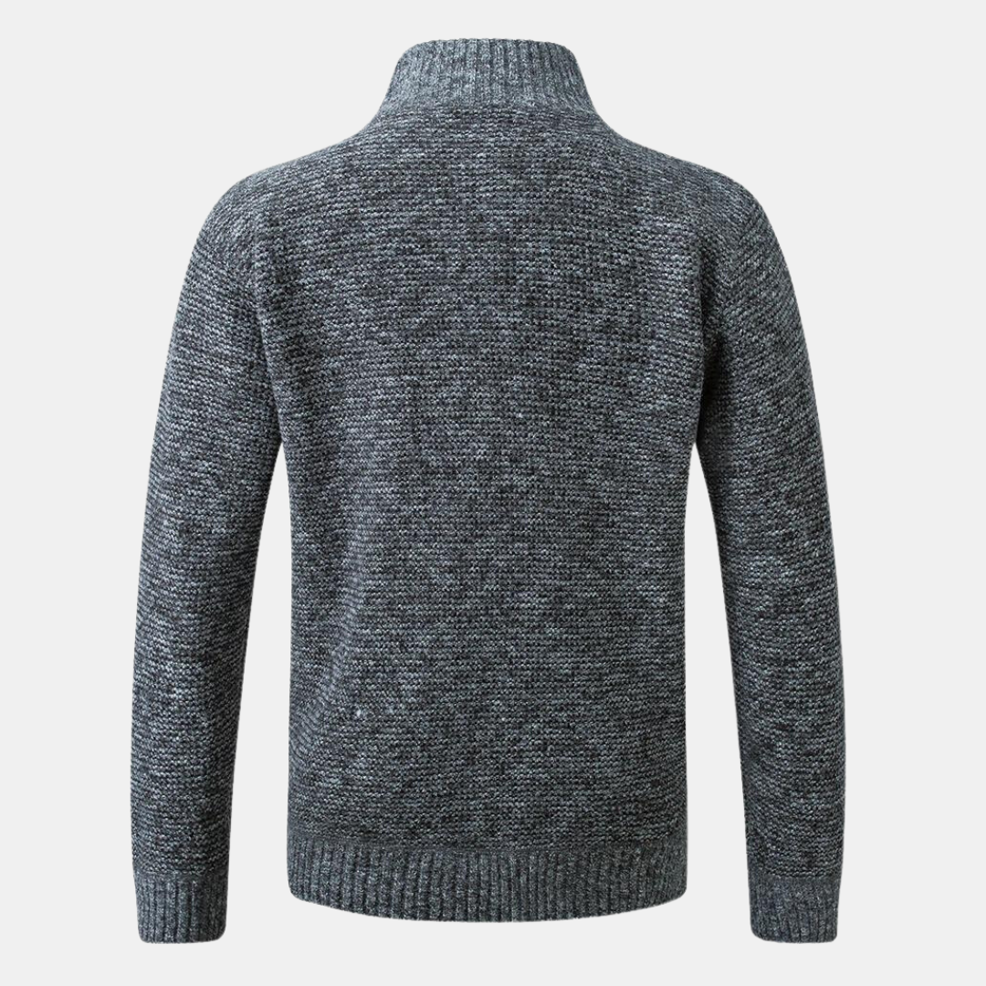 Uffe - Cardigan with Stand-Up Collar