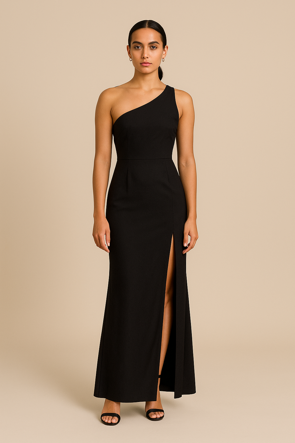 SOHO | Summer Women's Satin Dress with One-Shoulder Cut