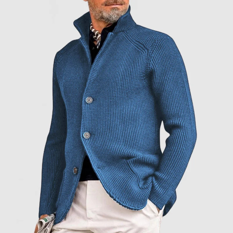 Elegant Cardigan with Lapels for Men
