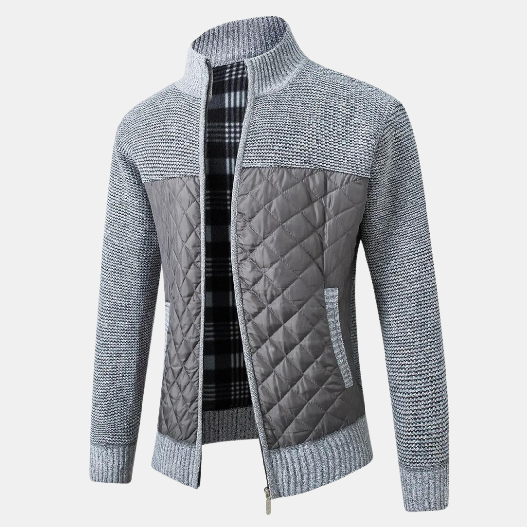 Uffe - Cardigan with Stand-Up Collar