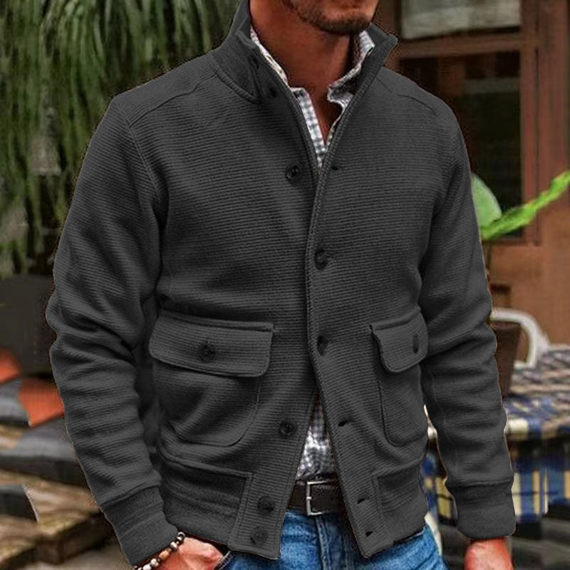 Fashionable Jacket with Stand-Up Collar