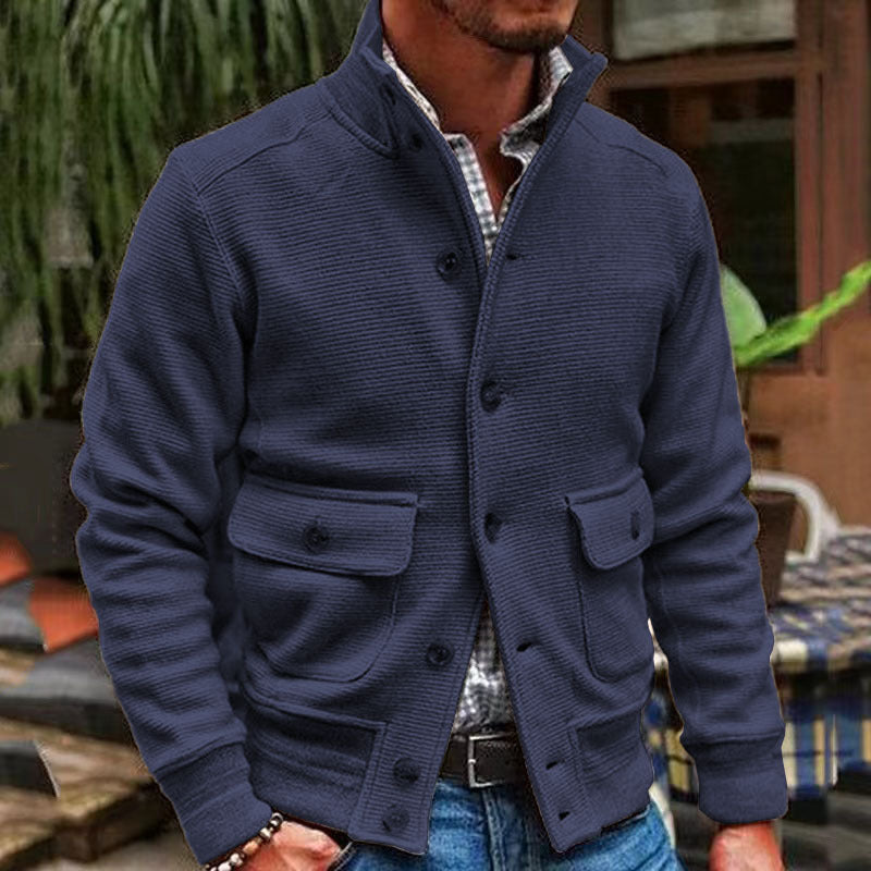 Fashionable Jacket with Stand-Up Collar