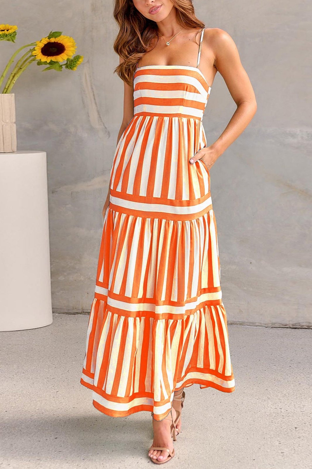 Maxi Dress with Ruffles