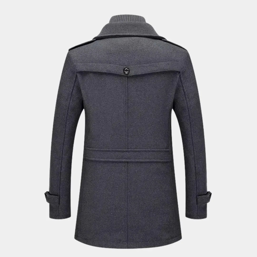 Aristocratic Coat Made of Black Wool