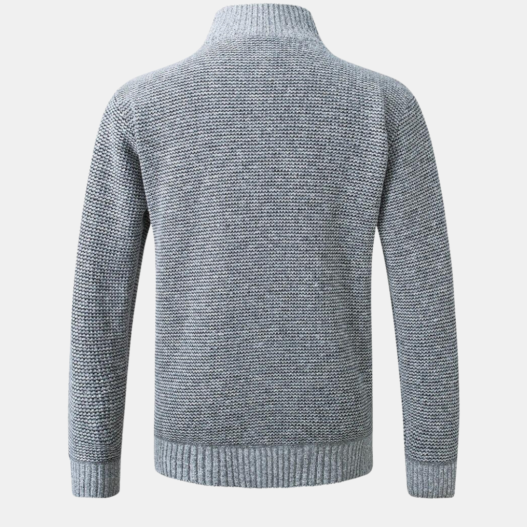 Uffe - Cardigan with Stand-Up Collar
