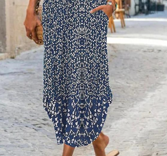 Royal Blue Flower Dress