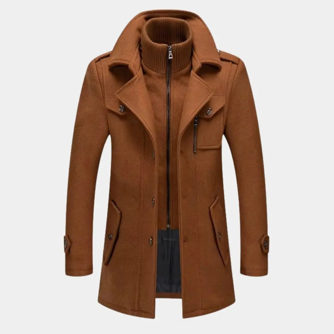 Aristocratic Coat Made of Black Wool