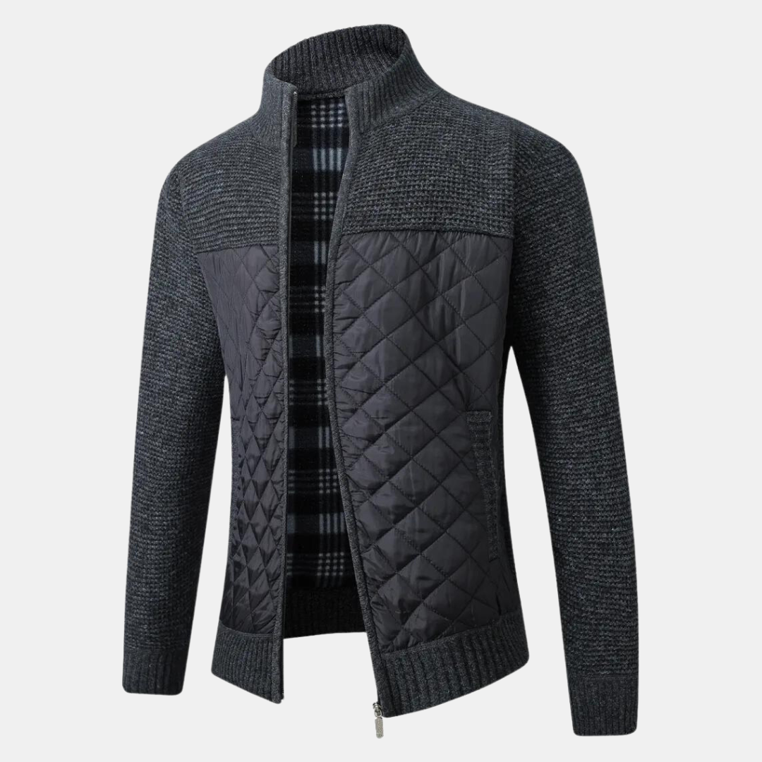 Uffe - Cardigan with Stand-Up Collar